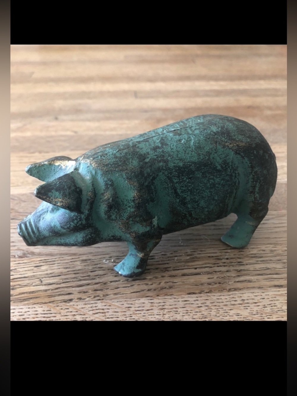 Metal piggy collectible animal figure for your favorite pig lover